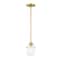 Designers Fountain Summer Jazz 60 Watt 1-Light Brushed Gold Transitional Pendant Light with Clear Glass Shade D310M-5P-BG - alternate 1